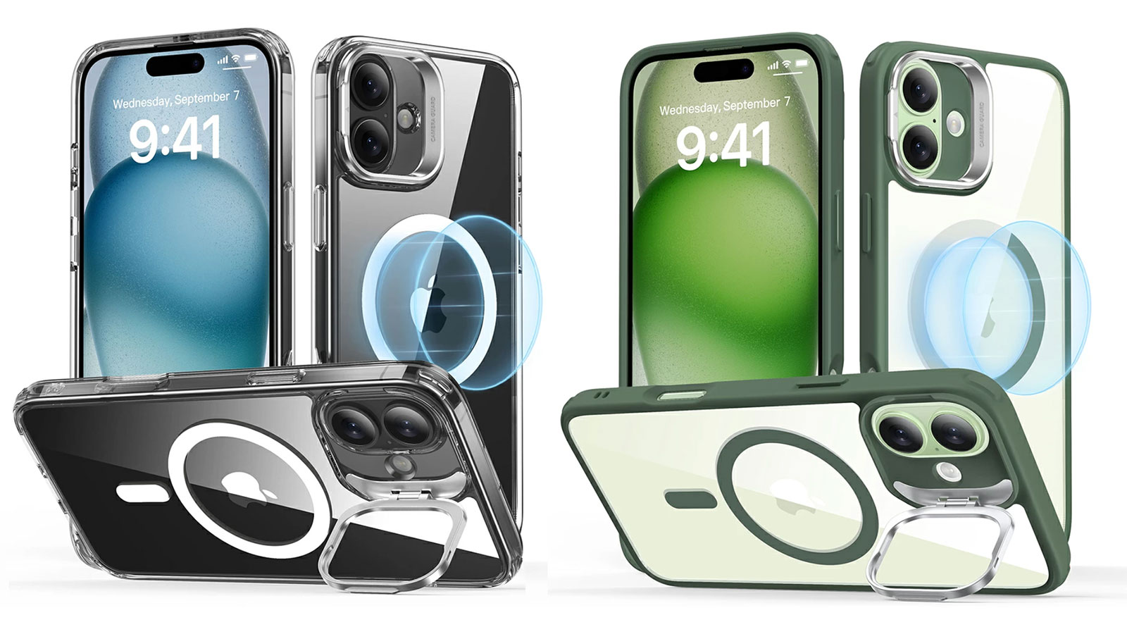 ESR iPhone 16 Classic Hybrid Case with Stash Stand – Best clear iPhone 16 case with stand