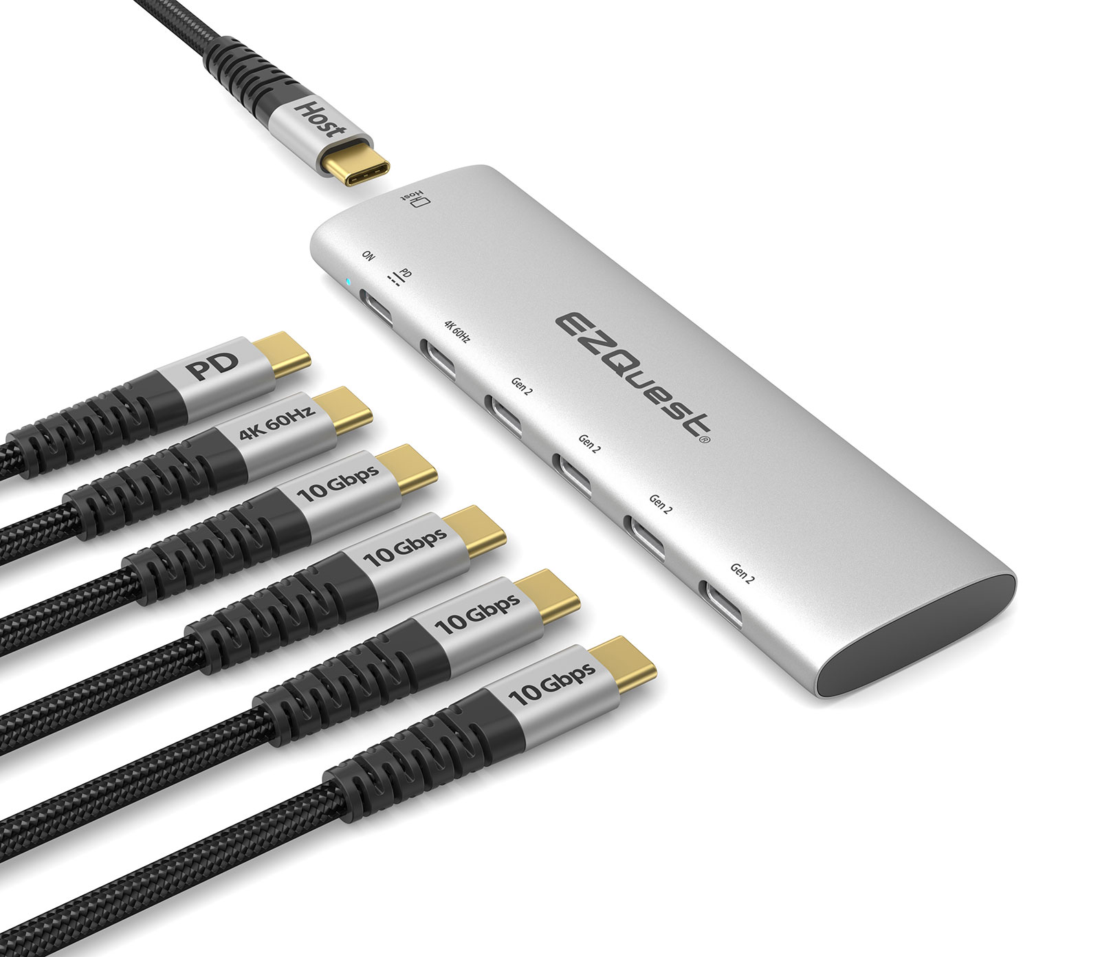 EZQuest USB-C Slim Gen 2 Hub Adapter 6-in-1