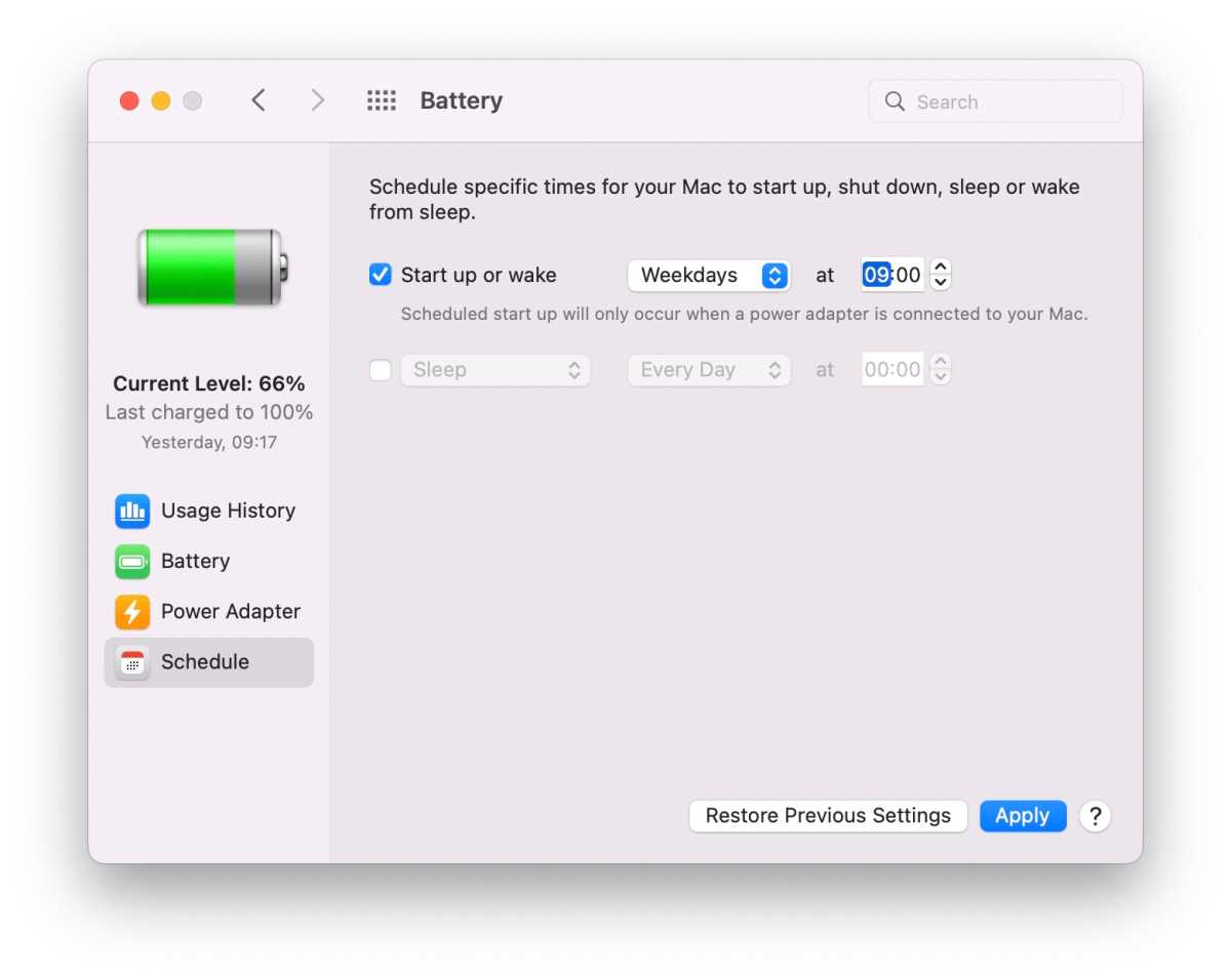 How to set Mac to start up automatically