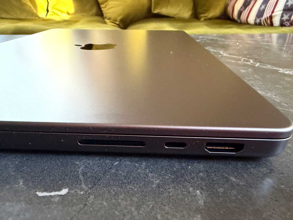 A MacBook Pro with the lid closed