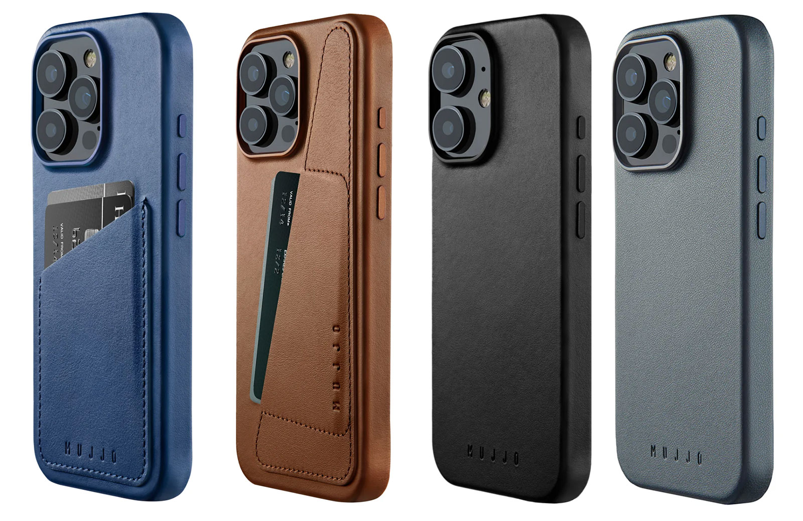 Mujjo Full Leather Wallet Case for iPhone 16 – Best leather iPhone 16 case with wallet card holder
