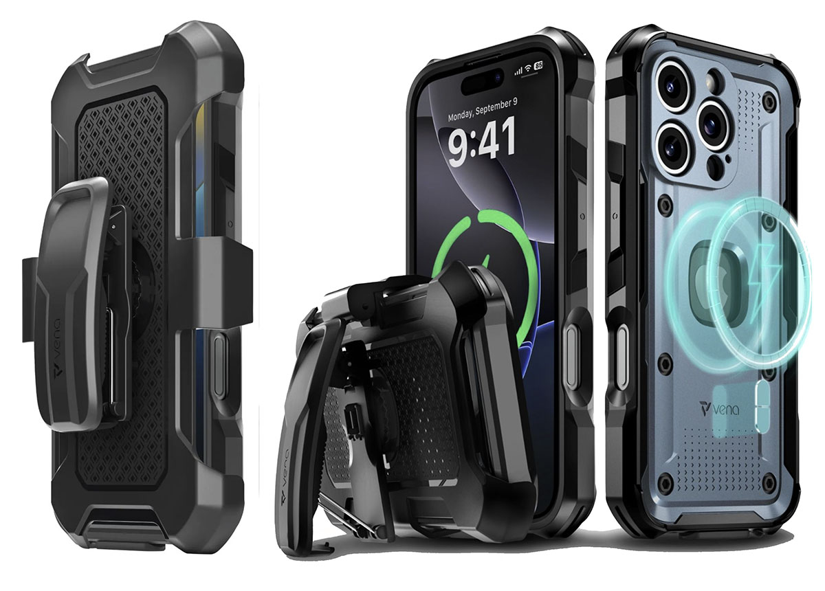 Vena vArmor iPhone 16 Pro Holster Case – Best Protective iPhone 16 Case with belt holster